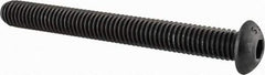 Value Collection - 3/8-16 UNC Hex Socket Drive, Button Screw - Alloy Steel, Black Oxide Finish, Fully Threaded, 3-1/2" Length Under Head - All Tool & Supply