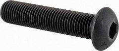 Value Collection - 3/8-24 UNF Hex Socket Drive, Button Screw - Alloy Steel, Black Oxide Finish, Fully Threaded, 1-3/4" Length Under Head - All Tool & Supply