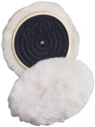 3M - 3" Diam Wool Bonnet Pad - 15/16" Pile, Hook & Loop Attachment - All Tool & Supply