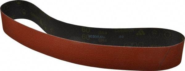 3M - 2-1/2" Wide x 48" OAL, 60 Grit, Ceramic Abrasive Belt - Ceramic, Medium, Coated, YF Weighted Cloth Backing, Wet/Dry, Series 777F - All Tool & Supply