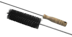 Schaefer Brush - 3" Diam, 6" Bristle Length, Boiler & Furnace Fiber & Hair Brush - Standard Wood Handle, 27" OAL - All Tool & Supply