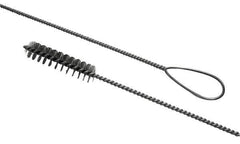 Schaefer Brush - 1" Diam, 4" Bristle Length, Boiler & Furnace Stainless Steel Brush - Wire Loop Handle, 42" OAL - All Tool & Supply
