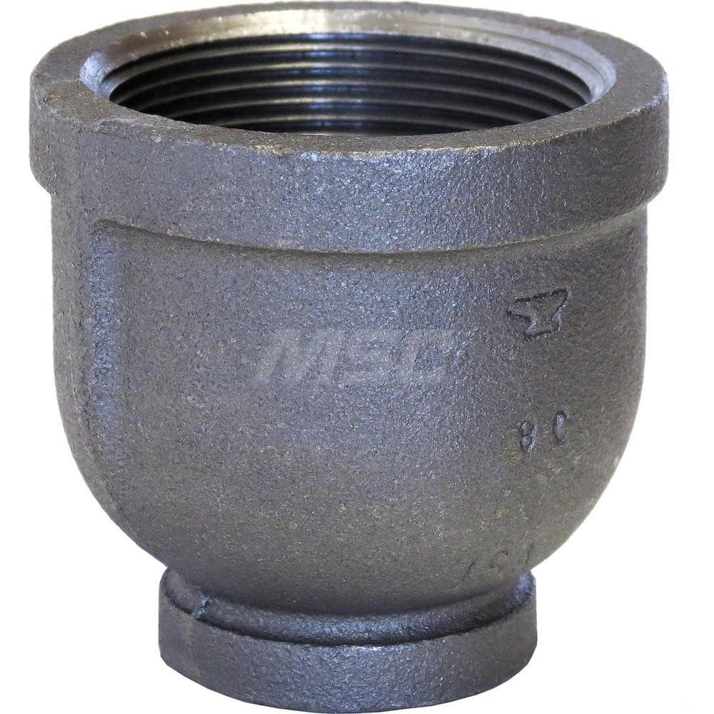 Black Reducing Coupling: 3 x 1″, 150 psi, Threaded Malleable Iron, Galvanized Finish, Class 150