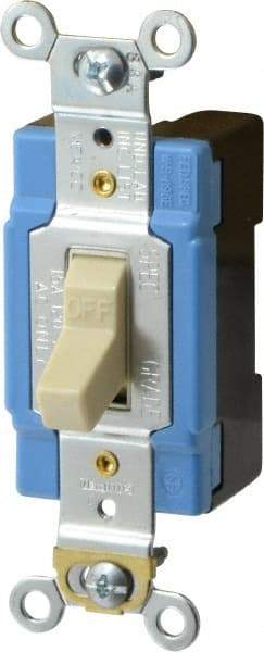 Cooper Wiring Devices - 1 Pole, 120 to 277 VAC, 15 Amp, Industrial Grade, Toggle, Wall and Dimmer Light Switch - 1.31 Inch Wide x 3.28 Inch High - All Tool & Supply