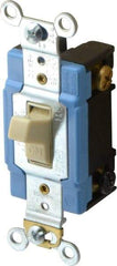 Cooper Wiring Devices - 2 Pole, 120 to 277 VAC, 15 Amp, Industrial Grade, Toggle, Wall and Dimmer Light Switch - 1.3 Inch Wide x 4.19 Inch High, Fluorescent - All Tool & Supply