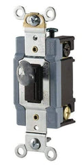 Cooper Wiring Devices - 3 Pole, 120 to 277 VAC, 15 Amp, Industrial Grade, Toggle, Wall and Dimmer Light Switch - 1.31 Inch Wide x 3.28 Inch High - All Tool & Supply