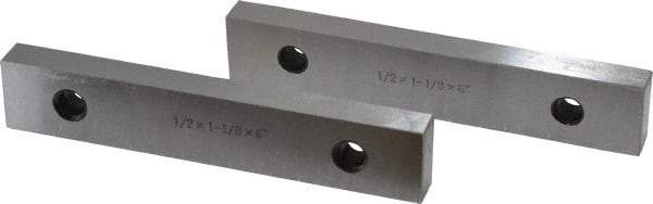 SPI - 6" Long x 1-1/8" High x 1/2" Thick, Steel Parallel - 0.0003" & 0.002" Parallelism, Sold as Matched Pair - All Tool & Supply