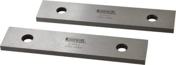 SPI - 6" Long x 1-1/4" High x 1/4" Thick, Steel Parallel - 0.0003" & 0.002" Parallelism, Sold as Matched Pair - All Tool & Supply