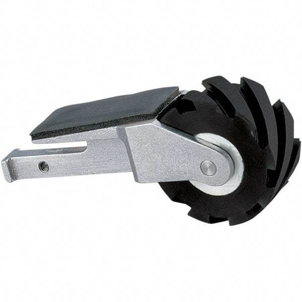 Dynabrade - 1" Wide Contact Arm - 18" Belt Length x 1" Belt Width, Serrated, Rubber, 70" Contact Wheel Diam - All Tool & Supply