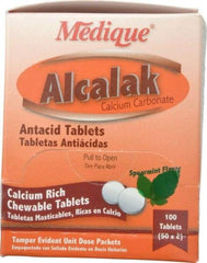 Medique - Mint Flavor Alcalak Tablets - Antacids & Stomach Relief - All Tool & Supply