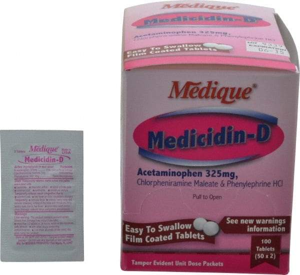 Medique - Medicidin-D Tablets - Cold & Allergy Relief - All Tool & Supply