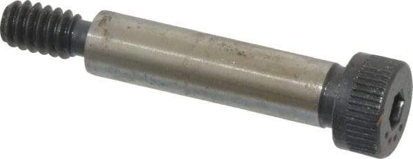 Made in USA - 1/4" Shoulder Diam x 1" Shoulder Length, #10-24 UNC, Hex Socket Shoulder Screw - 8 Alloy Steel, 0.357 to 3/8" Head Diam - All Tool & Supply