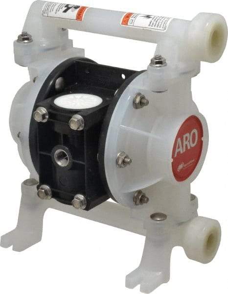 ARO/Ingersoll-Rand - 3/8" NPT, Nonmetallic, Air Operated Diaphragm Pump - PTFE Diaphragm, Polypropylene Housing - All Tool & Supply