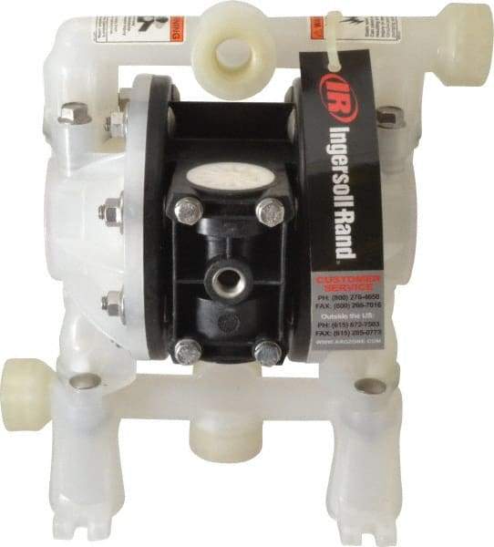 ARO/Ingersoll-Rand - 1/2" NPT, Nonmetallic, Air Operated Diaphragm Pump - Santoprene Diaphragm, Polypropylene Housing - All Tool & Supply