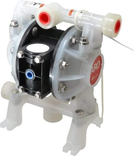 ARO/Ingersoll-Rand - 1/2" NPT, Nonmetallic, Air Operated Diaphragm Pump - Nitrile Diaphragm, Polypropylene Housing - All Tool & Supply