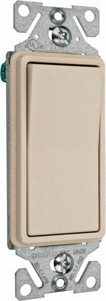 Cooper Wiring Devices - 1 Pole, 120 to 277 VAC, 15 Amp, Commercial Grade, Rocker, Wall and Dimmer Light Switch - 1.44 Inch Wide x 4.19 Inch High, Fluorescent - All Tool & Supply