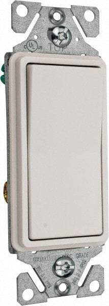 Cooper Wiring Devices - 3 Pole, 120 to 277 VAC, 15 Amp, Commercial Grade, Rocker, Wall and Dimmer Light Switch - 1.44 Inch Wide x 4.19 Inch High, Fluorescent - All Tool & Supply