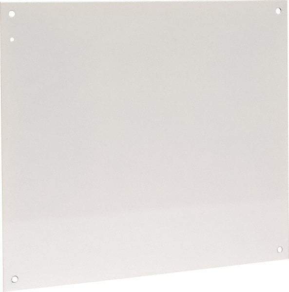 Cooper B-Line - 18-1/2" OAW x 21" OAH Powder Coat Finish Electrical Enclosure Nonperforated Panel - 24" x 20" Box, 14 Gauge Steel, Use with 24206-1/24208-1 - All Tool & Supply