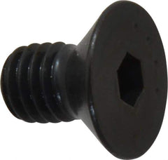 Made in USA - 3/8-16 UNC Hex Socket Drive, 82° Flat Screw - Alloy Steel, Black Oxide Finish, Fully Threaded, 5/8" OAL - All Tool & Supply