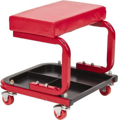 Value Collection - 260 Lb Capacity, 4 Wheel Creeper Seat with Tray - Steel, 14" High x 14 Wide - All Tool & Supply