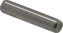 Made in USA - 3/32" Diam x 7/16" Pin Length Grade 8 Alloy Steel Standard Dowel Pin - Bright Finish, 1 Beveled & 1 Rounded End - All Tool & Supply