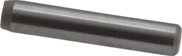 Made in USA - 3/32" Diam x 1/2" Pin Length Grade 8 Alloy Steel Standard Dowel Pin - Bright Finish, 1 Beveled & 1 Rounded End - All Tool & Supply