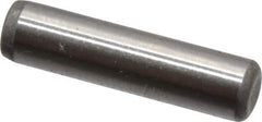 Made in USA - 1/8" Diam x 1/2" Pin Length Grade 8 Alloy Steel Standard Dowel Pin - Bright Finish, C 47-58 & C 60 (Surface) Hardness, 1,840 Lb (Single Shear), 3,680 Lb (Double Shear) Breaking Strength, 1 Beveled & 1 Rounded End - All Tool & Supply