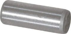 Made in USA - 3/16" Diam x 1/2" Pin Length Grade 8 Alloy Steel Standard Dowel Pin - Bright Finish, C 47-58 & C 60 (Surface) Hardness, 4,150 Lb (Single Shear), 8,300 Lb (Double Shear) Breaking Strength, 1 Beveled & 1 Rounded End - All Tool & Supply