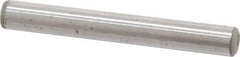 Made in USA - 3/16" Diam x 1-1/2" Pin Length Grade 8 Alloy Steel Standard Dowel Pin - Bright Finish, C 47-58 & C 60 (Surface) Hardness, 4,150 Lb (Single Shear), 8,300 Lb (Double Shear) Breaking Strength, 1 Beveled & 1 Rounded End - All Tool & Supply