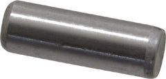 Made in USA - 1/4" Diam x 3/4" Pin Length Grade 8 Alloy Steel Standard Dowel Pin - Bright Finish, C 47-58 & C 60 (Surface) Hardness, 14,720 Lb (Double Shear), 7,360 Lb (Single Shear) Breaking Strength, 1 Beveled & 1 Rounded End - All Tool & Supply