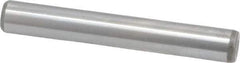 Made in USA - 1/4" Diam x 1-3/4" Pin Length Grade 8 Alloy Steel Standard Dowel Pin - Bright Finish, C 47-58 & C 60 (Surface) Hardness, 14,720 Lb (Double Shear), 7,360 Lb (Single Shear) Breaking Strength, 1 Beveled & 1 Rounded End - All Tool & Supply