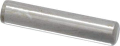 Made in USA - 5/16" Diam x 1-1/2" Pin Length Grade 8 Alloy Steel Standard Dowel Pin - Bright Finish, C 47-58 & C 60 (Surface) Hardness, 11,500 Lb (Single Shear), 23,000 Lb (Double Shear) Breaking Strength, 1 Beveled & 1 Rounded End - All Tool & Supply