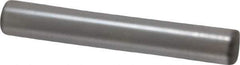 Made in USA - 5/16" Diam x 2" Pin Length Grade 8 Alloy Steel Standard Dowel Pin - Bright Finish, C 47-58 & C 60 (Surface) Hardness, 11,500 Lb (Single Shear), 23,000 Lb (Double Shear) Breaking Strength, 1 Beveled & 1 Rounded End - All Tool & Supply