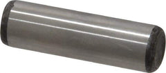 Made in USA - 3/8" Diam x 1-1/4" Pin Length Grade 8 Alloy Steel Standard Dowel Pin - Bright Finish, C 47-58 & C 60 (Surface) Hardness, 16,550 Lb (Single Shear), 33,100 Lb (Double Shear) Breaking Strength, 1 Beveled & 1 Rounded End - All Tool & Supply