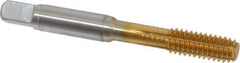 Guhring - 5/16-18 UNC 2BX Modified Bottoming Thread Forming Tap - Cobalt, TiN Finish, 2-23/32" OAL, 0.551" Thread Length, Right Hand Thread, Series 3940 - All Tool & Supply