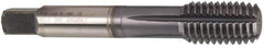 Guhring - M12x1.75 Metric Coarse H6 Thread Limit Modified Bottoming Thread Forming Tap - Cobalt, TiCN Finish, 3.381" OAL, 0.728" Thread Length, Right Hand Thread, Series 3942 - All Tool & Supply