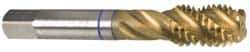 Guhring - #10-32 UNF 3 Flute 3B Modified Bottoming Spiral Flute Tap - Powdered Metal, TiN Finish, 2-3/8" OAL, Right Hand Flute, Right Hand Thread, Series 3999 - All Tool & Supply