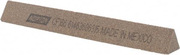 Norton - 6" Long x 3/4" Wide x 3/4" Thick, Aluminum Oxide Sharpening Stone - Triangle, Coarse Grade - All Tool & Supply