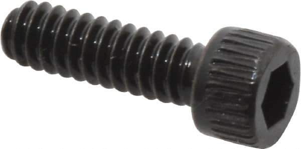 Made in USA - #4-40 UNC Hex Socket Drive, Socket Cap Screw - Alloy Steel, Black Oxide Finish, Fully Threaded, 3/8" Length Under Head - All Tool & Supply