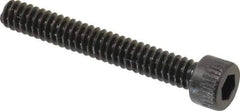 Made in USA - #6-32 UNC Hex Socket Drive, Socket Cap Screw - Alloy Steel, Black Oxide Finish, Fully Threaded, 1" Length Under Head - All Tool & Supply