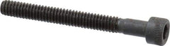 Made in USA - #8-32 UNC Hex Socket Drive, Socket Cap Screw - Alloy Steel, Black Oxide Finish, Partially Threaded, 1-1/2" Length Under Head - All Tool & Supply