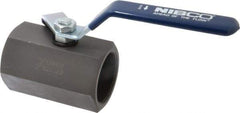 NIBCO - 2" Pipe, Carbon Steel Standard Ball Valve - 1 Piece, Inline - One Way Flow, FNPT x FNPT Ends, Lever Handle, 1,500 WOG - All Tool & Supply