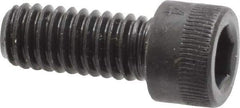 Made in USA - 1/4-28 UNF Hex Socket Drive, Socket Cap Screw - Alloy Steel, Black Oxide, Fully Threaded, 1/2" Length Under Head - All Tool & Supply