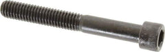 Made in USA - 3/8-16 UNC Hex Socket Drive, Socket Cap Screw - Alloy Steel, Black Oxide Finish, Partially Threaded, 3" Length Under Head - All Tool & Supply