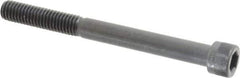 Made in USA - 3/8-16 UNC Hex Socket Drive, Socket Cap Screw - Alloy Steel, Black Oxide Finish, Partially Threaded, 4" Length Under Head - All Tool & Supply