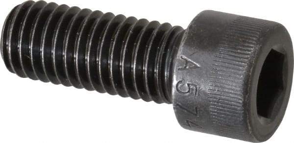 Made in USA - 1/2-13 UNC Hex Socket Drive, Socket Cap Screw - Alloy Steel, Black Oxide Finish, Fully Threaded, 1-1/4" Length Under Head - All Tool & Supply