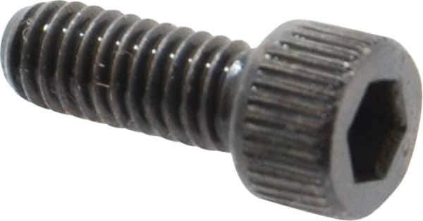 Made in USA - #6-40 UNF Hex Socket Drive, Socket Cap Screw - Alloy Steel, Black Oxide Finish, Fully Threaded, 3/8" Length Under Head - All Tool & Supply