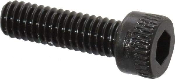 Made in USA - #6-40 UNF Hex Socket Drive, Socket Cap Screw - Alloy Steel, Black Oxide Finish, Fully Threaded, 1/2" Length Under Head - All Tool & Supply