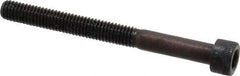 Made in USA - #10-32 UNF Hex Socket Drive, Socket Cap Screw - Alloy Steel, Black Oxide Finish, Partially Threaded, 2" Length Under Head - All Tool & Supply