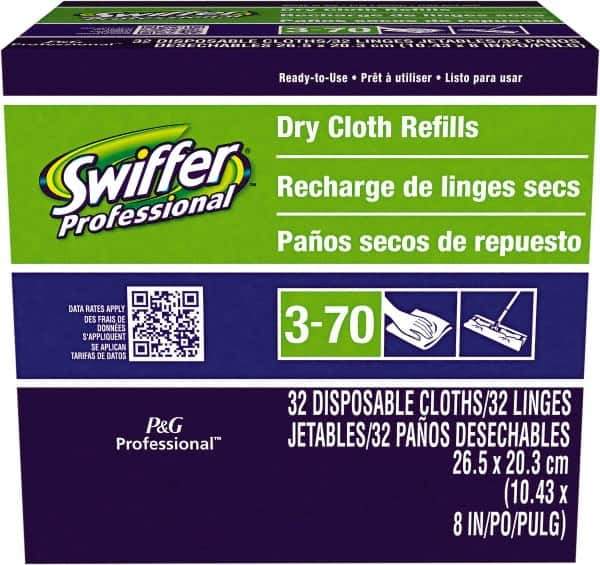 Swiffer - White Mop Refill - 8" Long x 10-5/8" Wide Head, Microfiber Head - All Tool & Supply